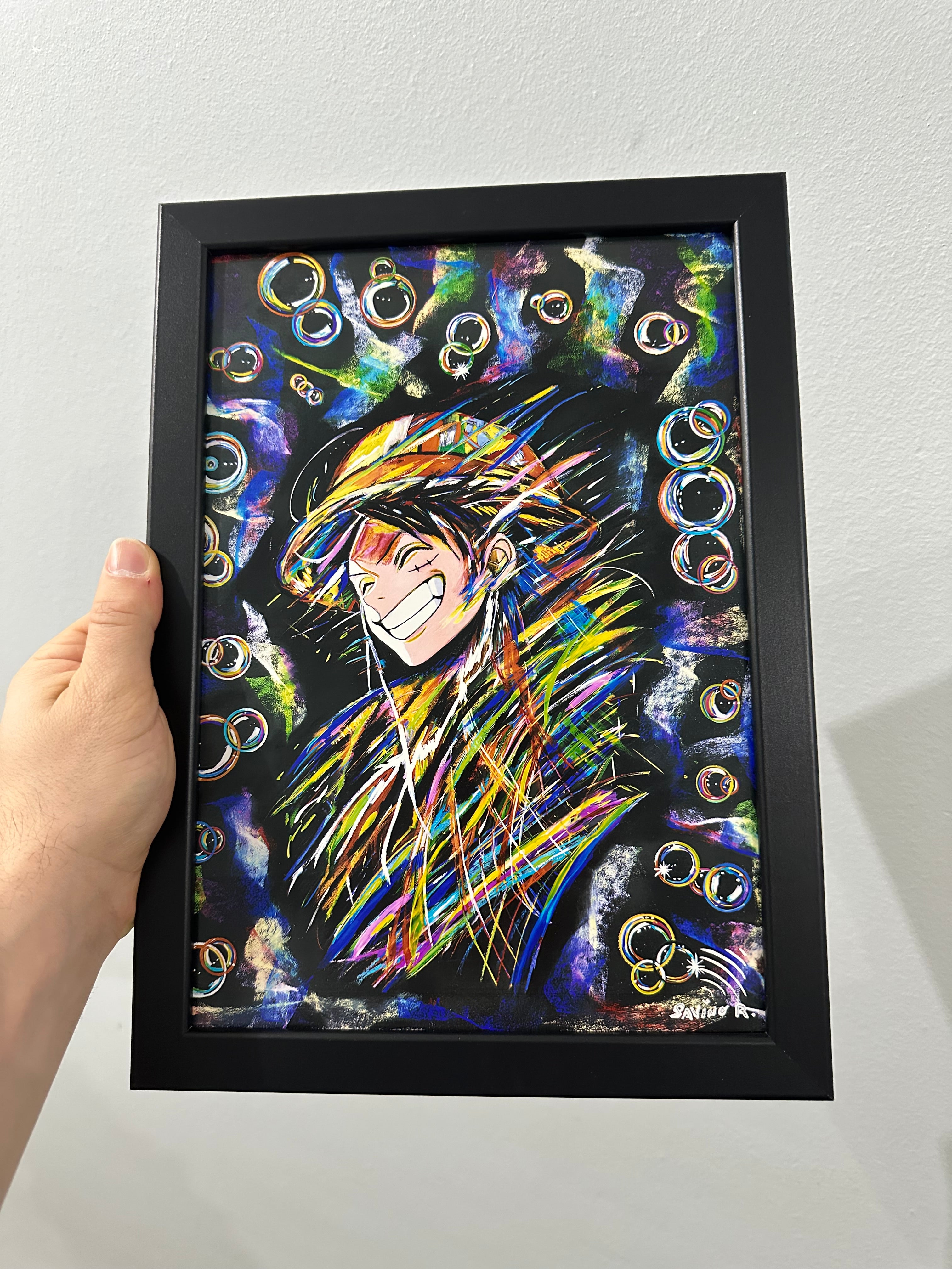 LUFFY - BOLLE DI LIBERTÀ - DIPINTO A MANO