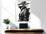 Quadro con silhouette di Kakashi, montato su legno senza cornice, collezione Potere d’Ombra in edizione limitata