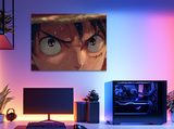 Quadro con lo sguardo di Luffy, stampa anime montata su legno senza cornice, collezione Eyes in edizione limitata