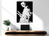 Quadro con silhouette di Zoro, montato su legno senza cornice, collezione Potere d’Ombra in edizione limitata
