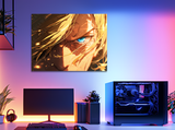 Quadro d'autore con lo sguardo di Sanji, stampa montata su legno senza cornice, collezione Eyes in edizione limitata