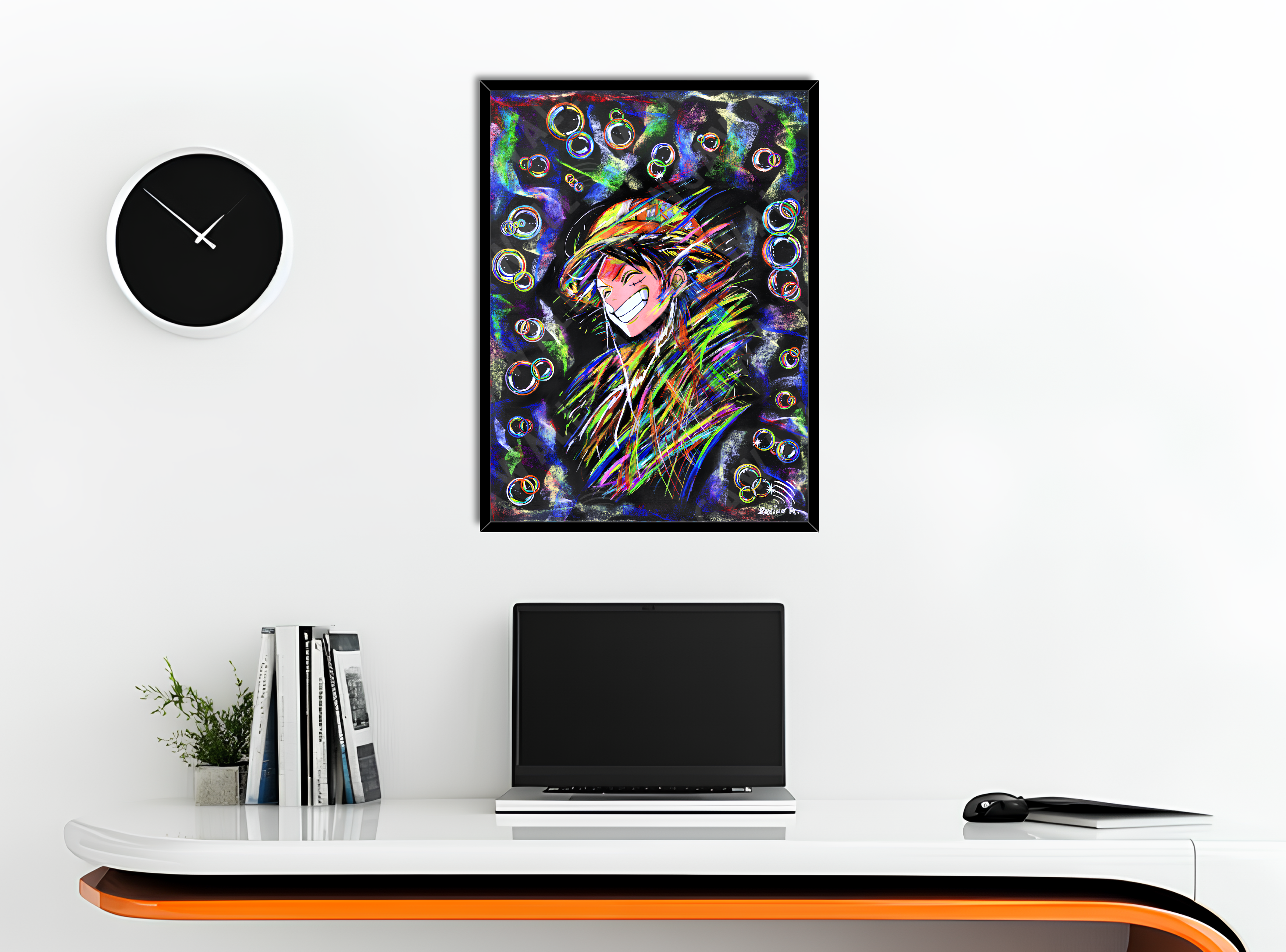 LUFFY - BOLLE DI LIBERTÀ - DIPINTO A MANO