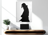 Quadro con silhouette di Itachi, montato su legno senza cornice, collezione Potere d’Ombra in edizione limitata